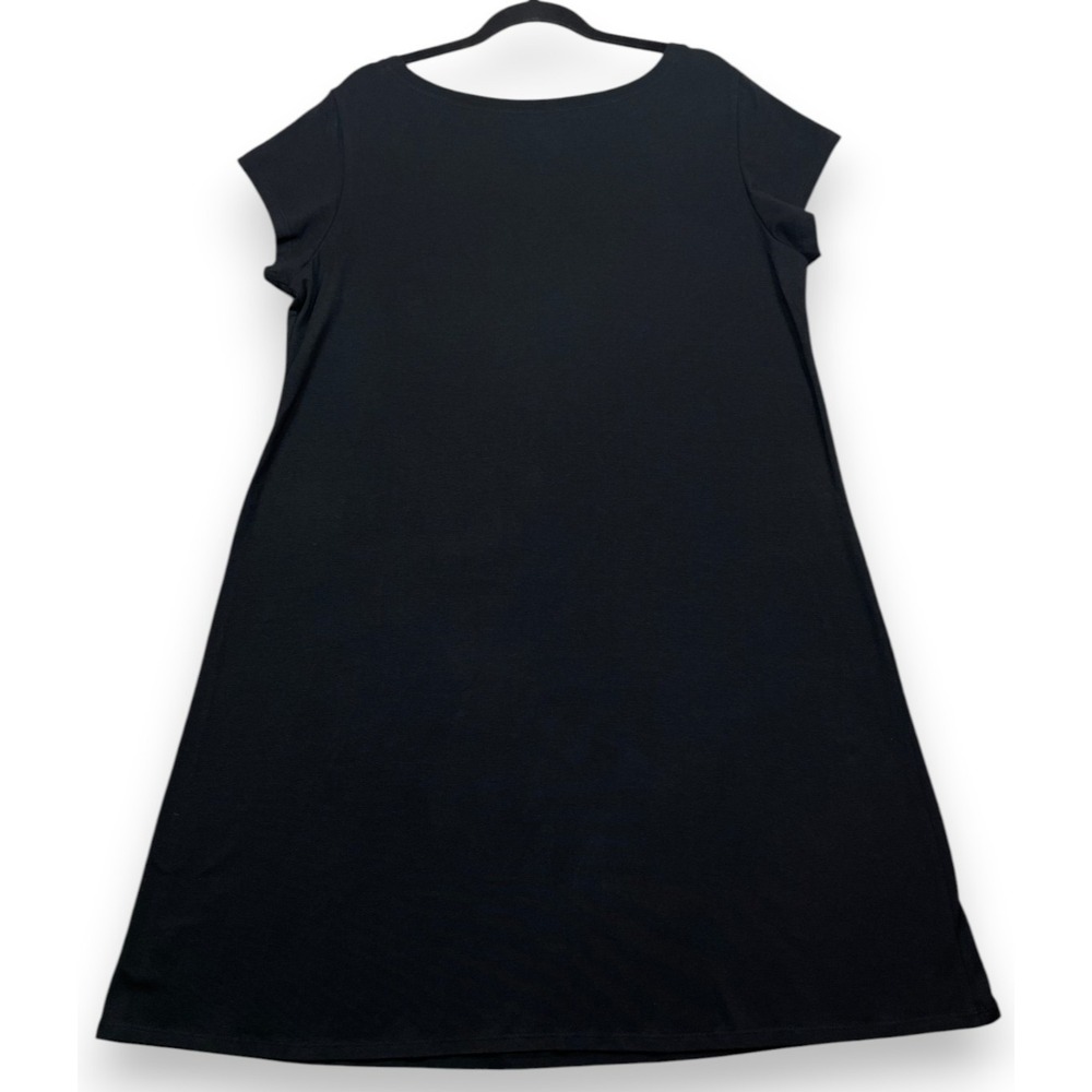 Eileen Fisher Dress Black XL Organic Cotton - Picture 2 of 13